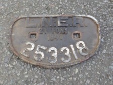 LNER 21 Tons D Wagon Plate