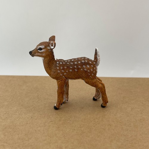Fawn deer figurine spotted - fawn,