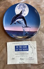 Coalport. Magical Dolphin Plate. “By the Light of the Moon”