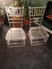 Two Retro Ghosts Chairs Vintage 1970s Louis kartell 
