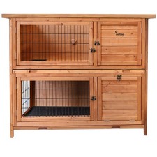 2NDS Wooden Bunny Rabbit Hutch