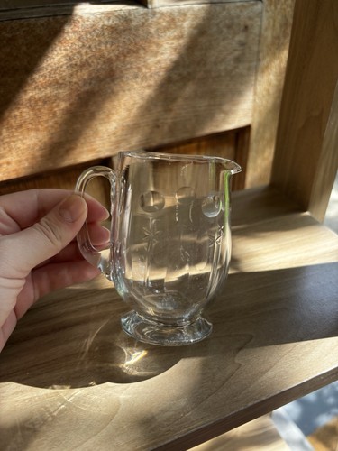 Vintage small glass milk - glass, milk/cream