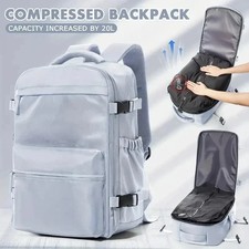 EasyJet Vacuum Cabin Bag Under Seat 42x29x15 & Hand Pump Grey Backpack Carry On