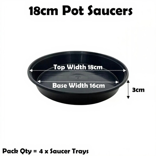 18cm black high saucer - black,