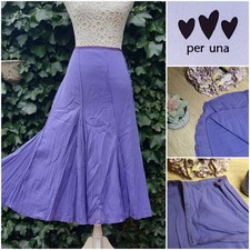 BNWT Per Una Midi Skirt Size 14 Purple A-Line Flared Godet Lined Autumn Holiday