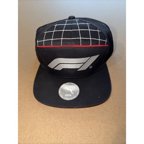 Puma unisex black flat - flat, brim