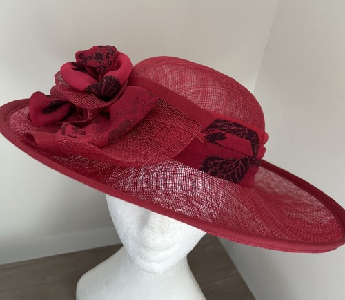 Deep pink hat wedding formal - hat,