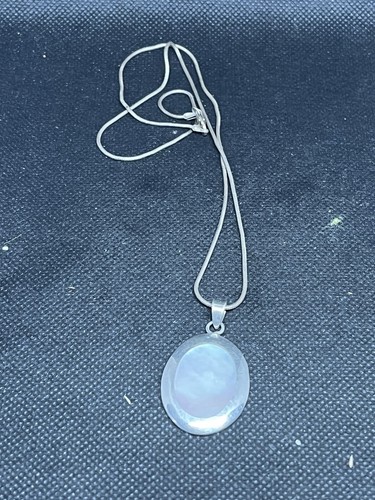 Silver necklace pendant - silver,