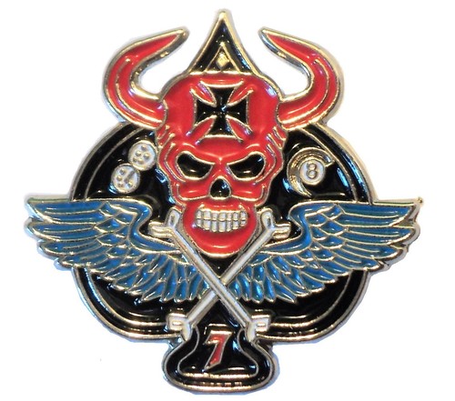 Death skull winged ace - skull,
