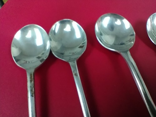 Vintage condiment spoon - 5x,