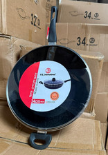 34cm wok with lid long handle