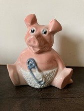 Vintage WADE Nat West Piggy Bank With Original Stopper - Baby in Nappy