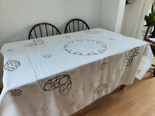 Large vintage reticella lace - large,