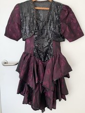Halloween Goth Cocktail Fairy Sequin Dress With Cape Top Size 12