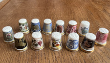 13 Wedgwood China Thimbles