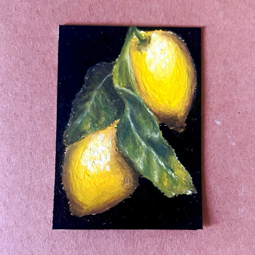 Aceo original lemon - lemon, tree