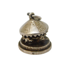 Sterling Silver Merry-Go-Round Fairground Charm Pendant Vintage c1970