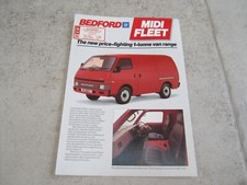 1986 Bedford 1 tonne Midi Van sales sheet General Motors