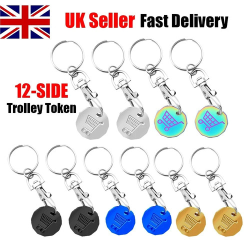 Trolley coin keyring removable - coin,