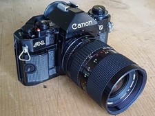 Canon A-1 Film Camera + Canon 35-70mm Lens - Film Tested + Accesories