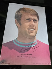 Geoff Hurst West Ham Large 1970's Coffer Poster - Signed.