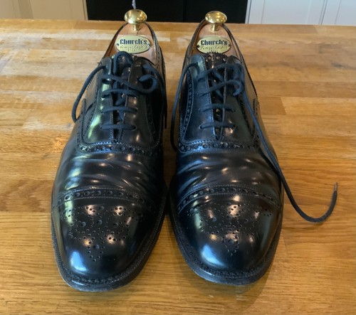 Men church black leather - men's,