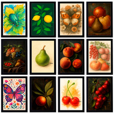 Nature Poster A3 A4 A5 Beautiful Flowers and Animals Wall Art Print for Home