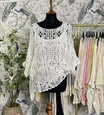 Boho Crochet Batwing Top