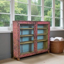 Vintage Indian Rustic Cupboard Display Cabinet Storage