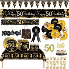 50th birthday tableware - 50th,