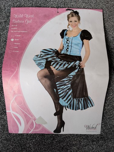 Wild west saloon girl blue - wild,