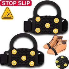 UNIVERSAL ICE NO SLIP SNOW SHOE SPIKES GRIPS CLEATS QUALITY CRAMPONS Grippers UK