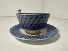 Copeland Late Spode Portland Vase Geometric Floral Teacup & Saucer