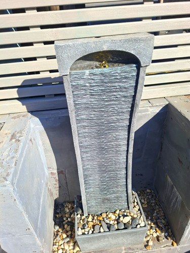 Grey stone concrete waterfall - grey,