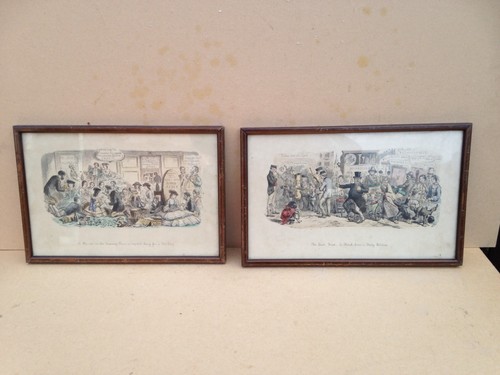 John leech old framed prints - framed, a