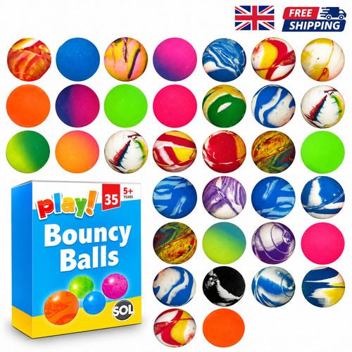 175 rubber bouncy balls - rubber, jet