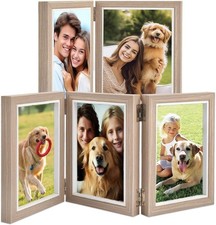 FOROREH 7" Double & 6" Triple Hinged Photo Frame Set – Desktop & Wall Display
