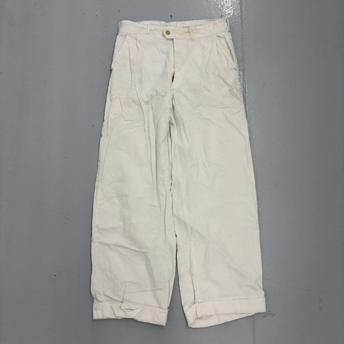 Vintage 40s white cotton wide - 40s,