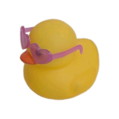 Yellow rubber duck - yellow, heart