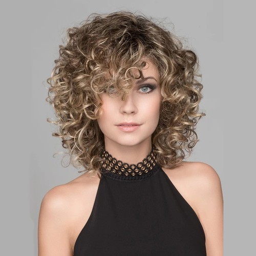Short brown curly - brown,