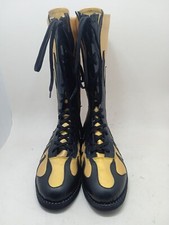 Yellow wrestling boots with
