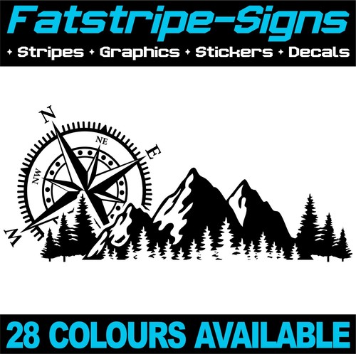 Compass mountains stickers - &,