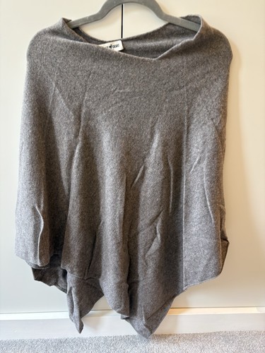 Cashmere poncho grey one - poncho,