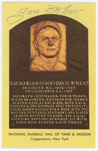 Zack wheat signed - zack,