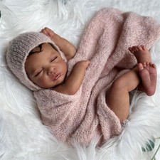Anano Realistic Reborn Baby Doll Black 19 inch Soft Cloth Body Biracial African