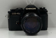 VINTAGE CHINON CE-4s 35mm FILM SLR CAMERA WITH AUTO - CHINON 50mm LENS