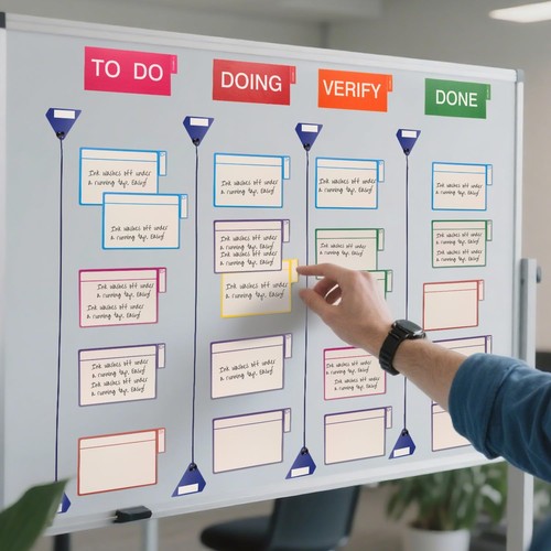 Magnetic scrum kanban board - scrum,