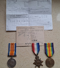 WWI Trio of medals - Named