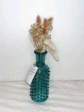 Teal Blue Honeycomb Glass