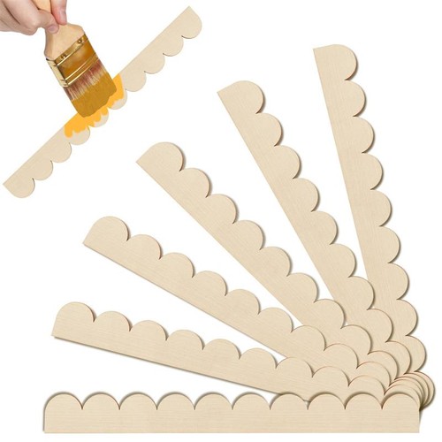 12pcs unfinished scalloped - unfinished,